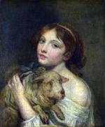 欧洲12-19世纪油画六_GREUZE, Jean-Baptiste - A Girl with a Lamb